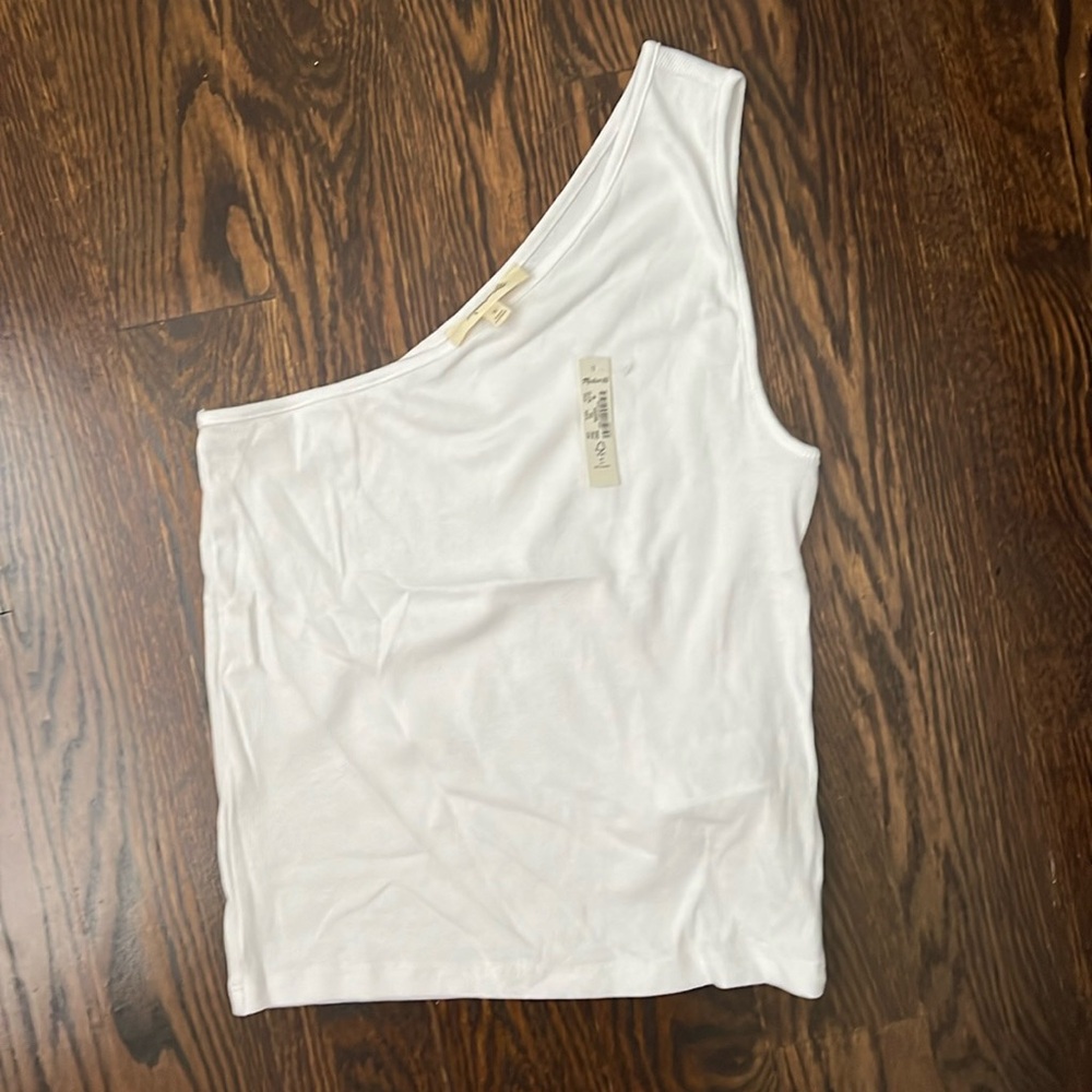 Madewell, Cropped Ribbed One Shoulder Tank